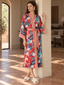 Coral Fan Blossom Robe
