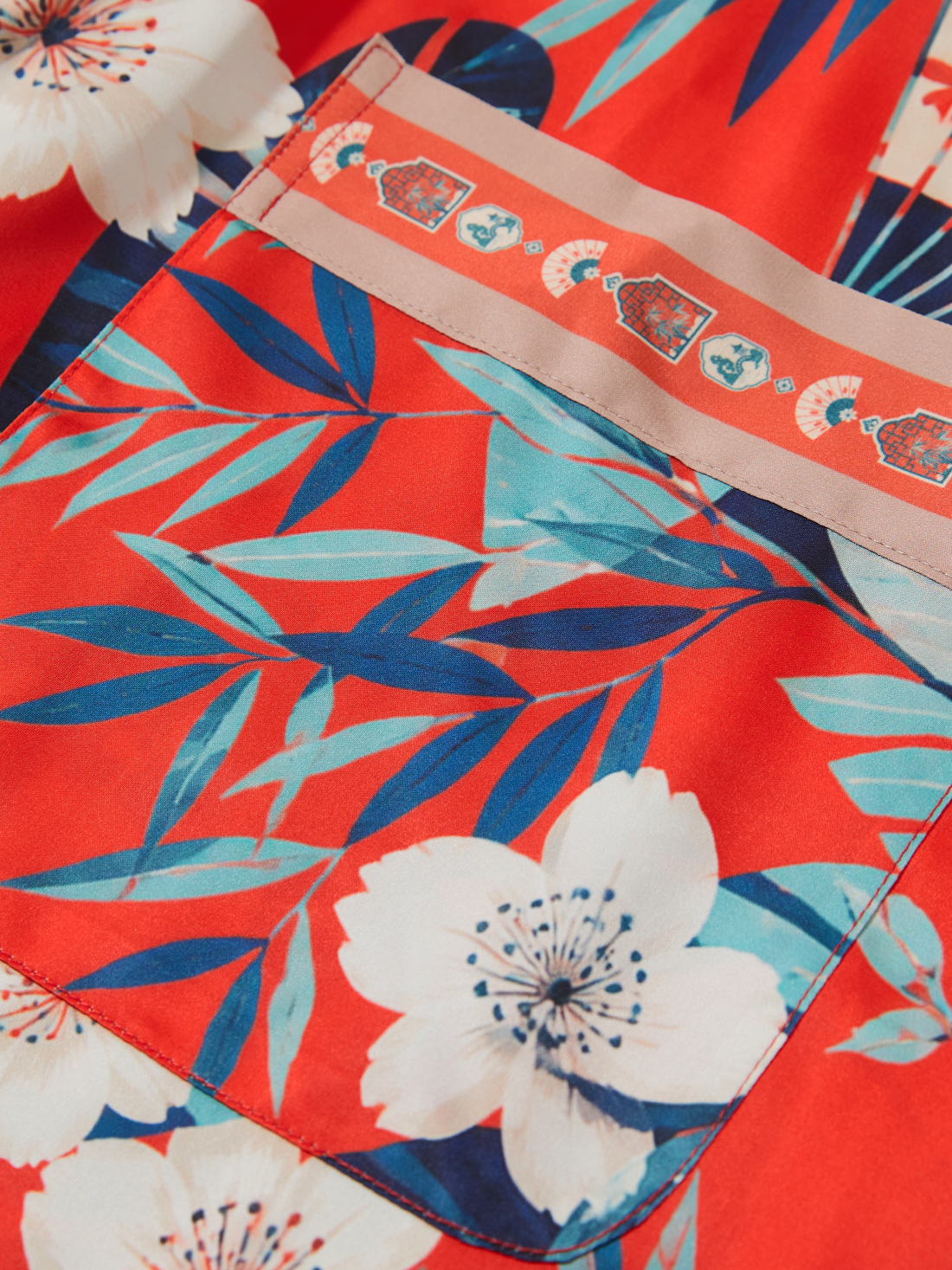 Coral Fan Blossom Robe