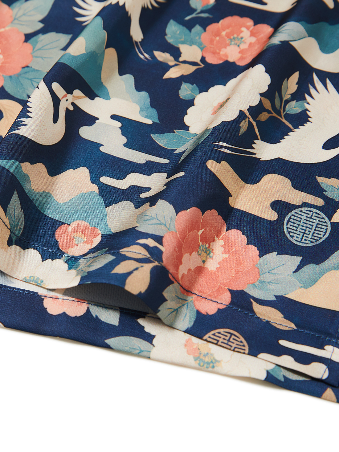 Peony Crane Garden Robe
