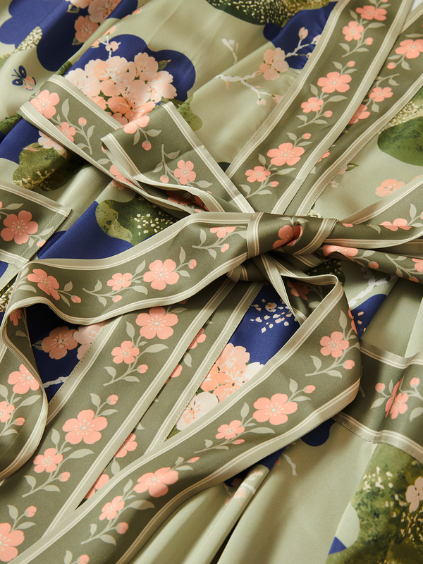 Moss Violet Garden Robe