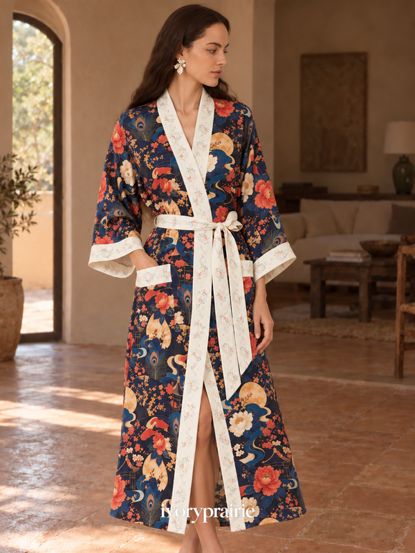Moonlit Blossom Garden Robe