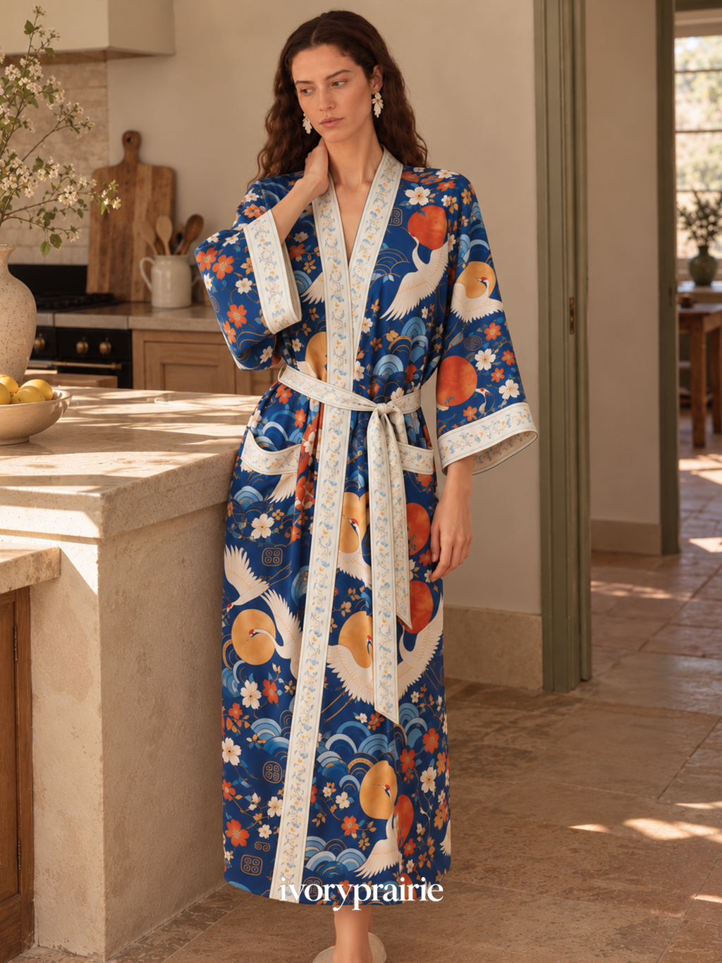 Moonlit Crane Robe