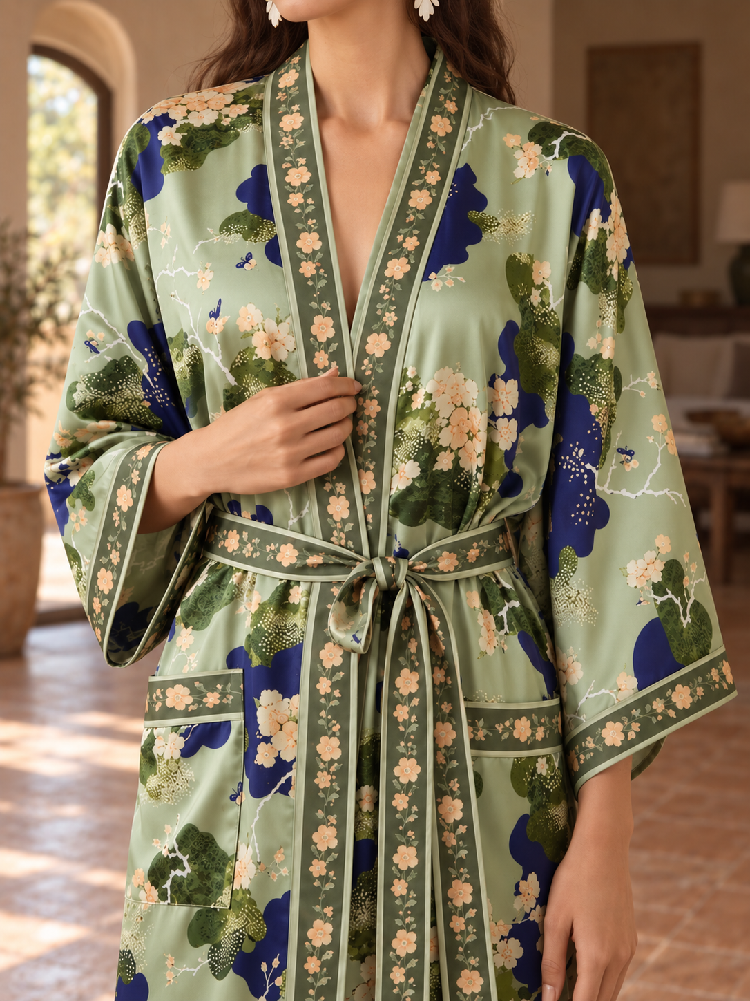 Moss Violet Garden Robe Secondary image