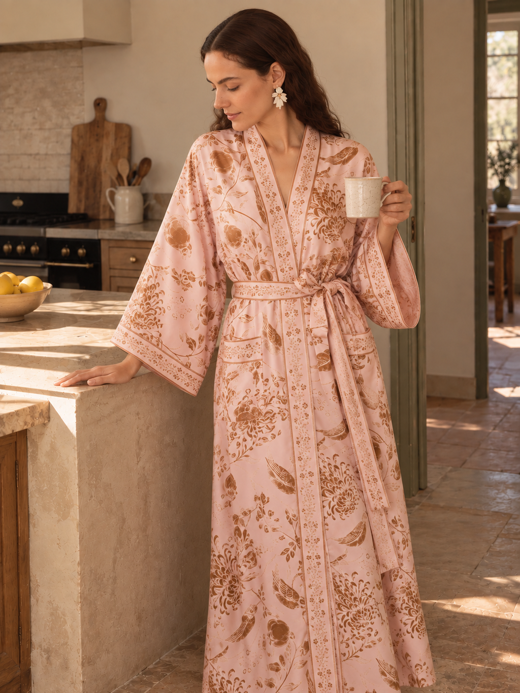 Amber Bloom Garden Robe