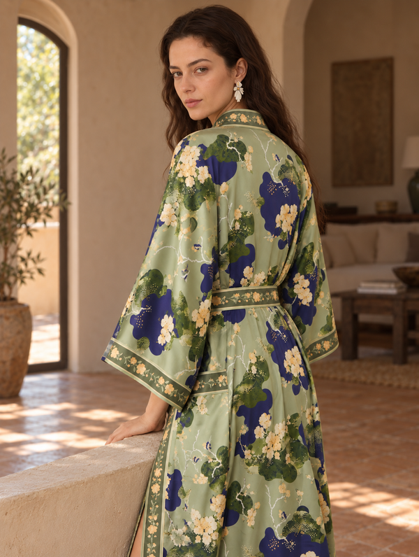 Moss Violet Garden Robe