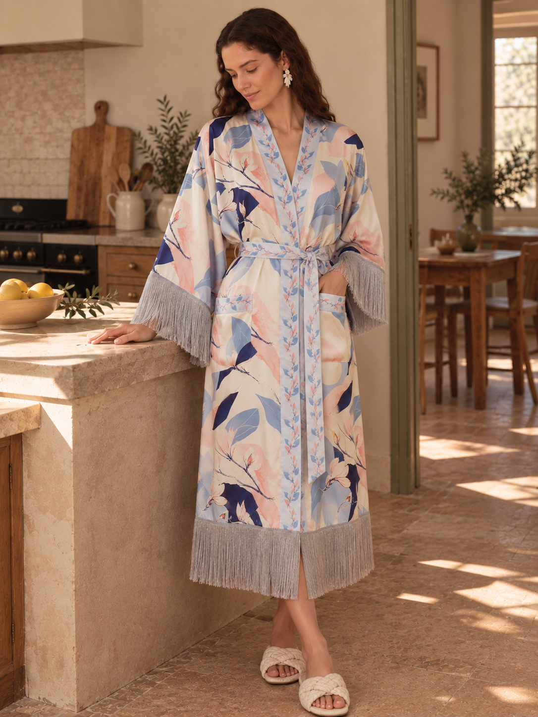 Morning Mist Fringe Robe