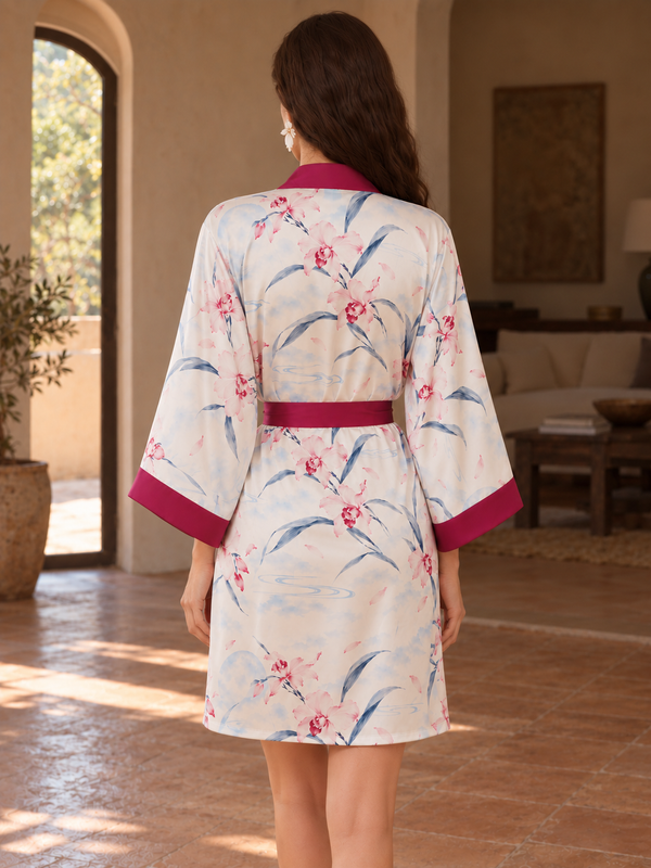 Crimson Orchid Short Robe