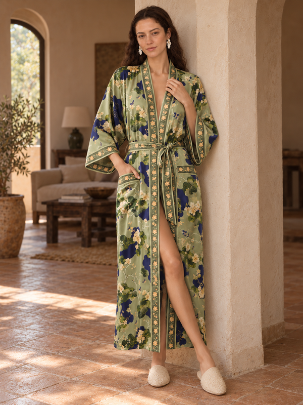 Moss Violet Garden Robe