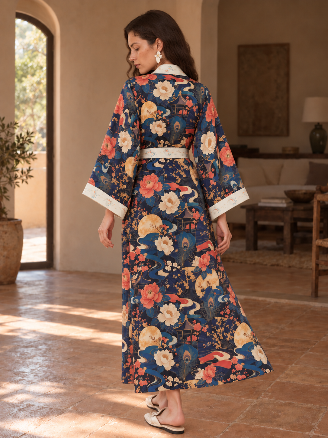 Moonlit Blossom Garden Robe