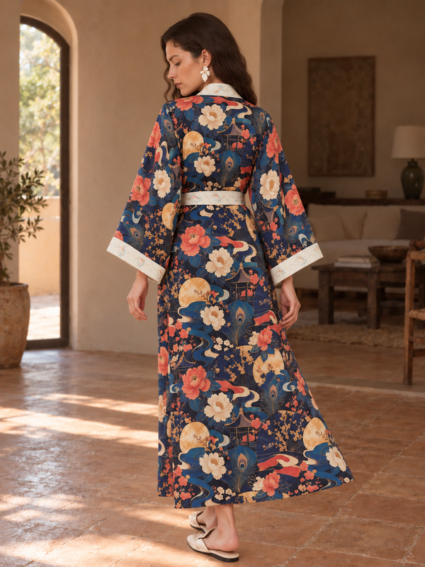 Moonlit Blossom Garden Robe