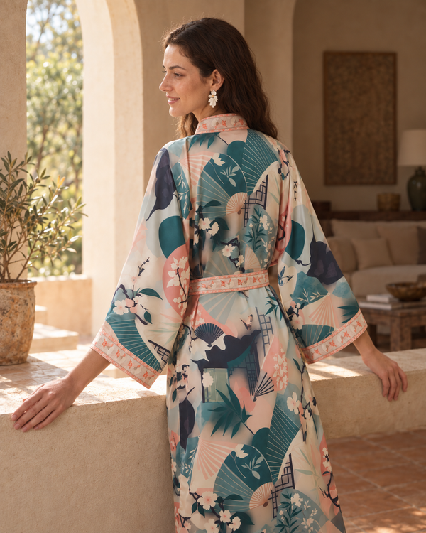 Courtyard Fan Blossom Robe