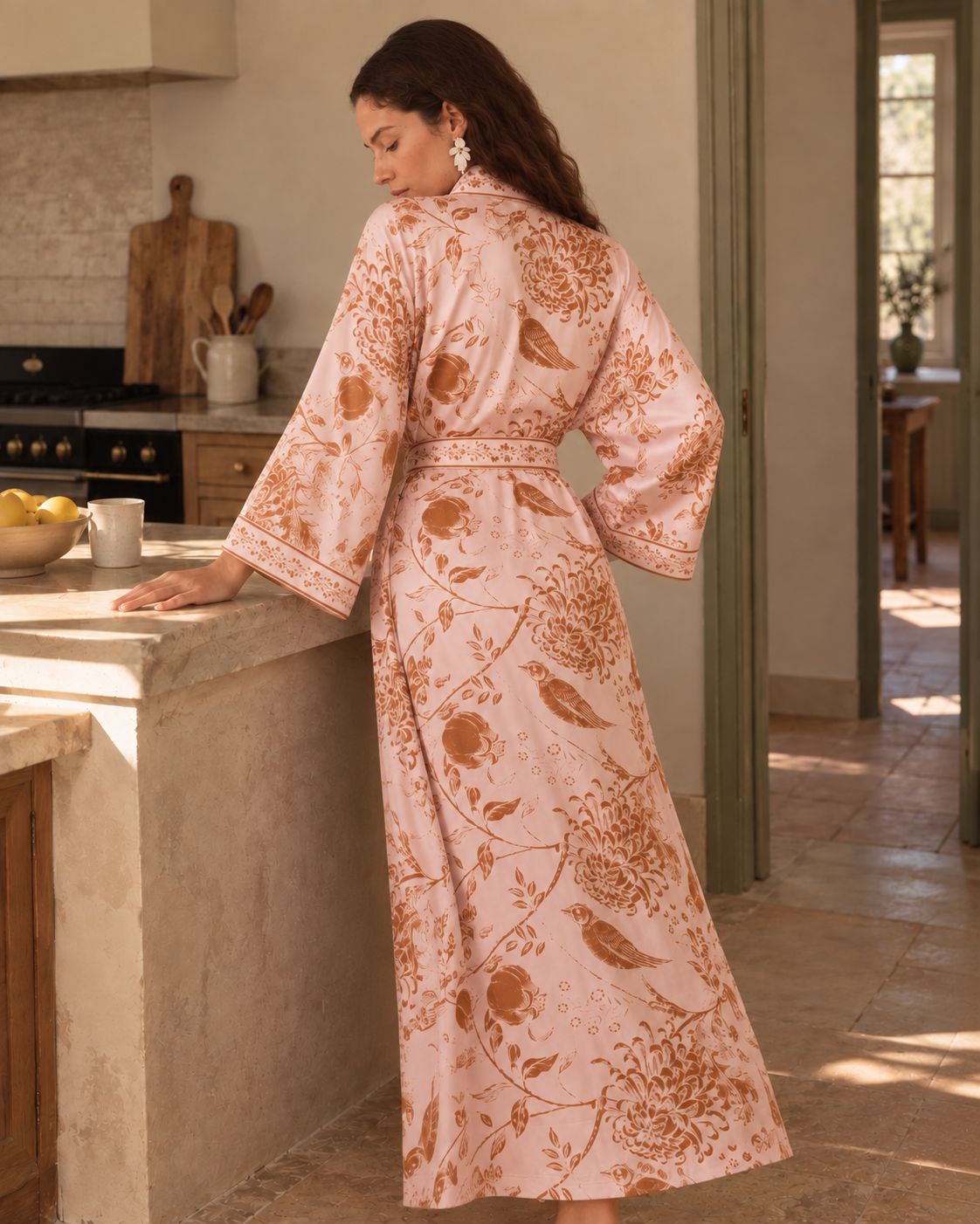 Amber Bloom Garden Robe