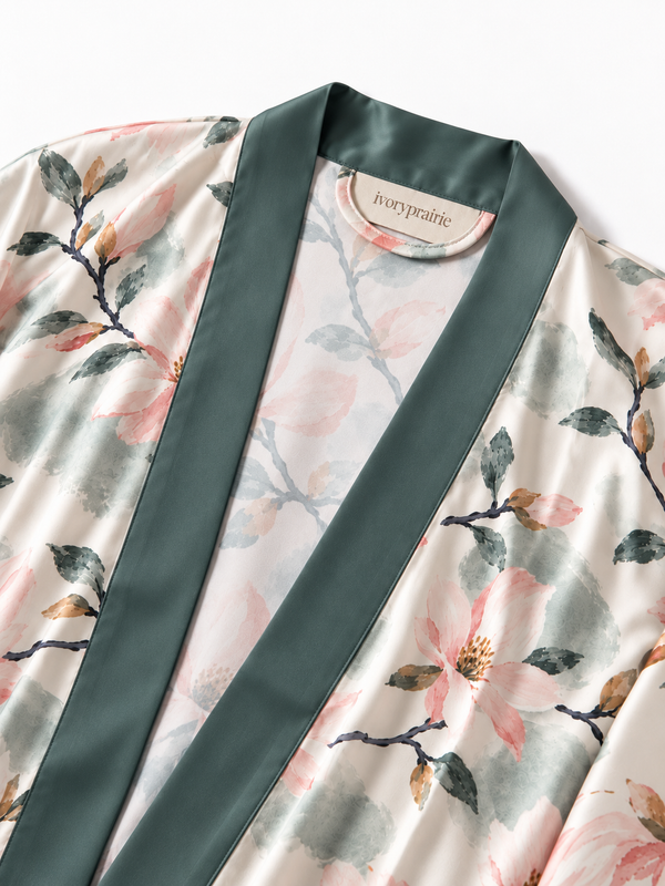 Sage Blossom Short Robe