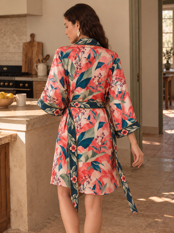 Coral Secret Garden Robe