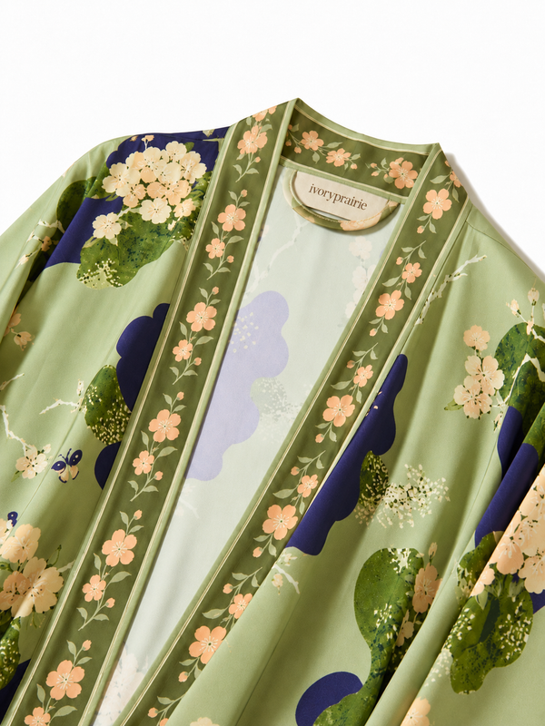 Moss Violet Garden Robe