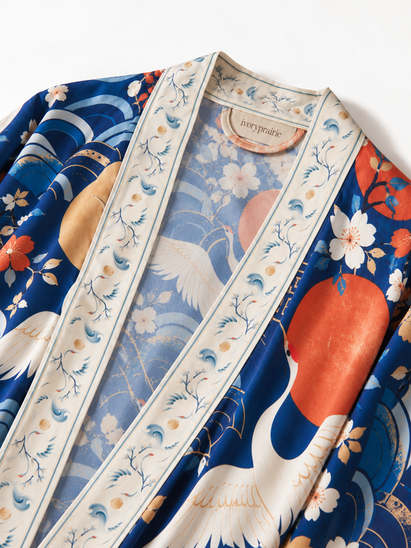 Moonlit Crane Robe