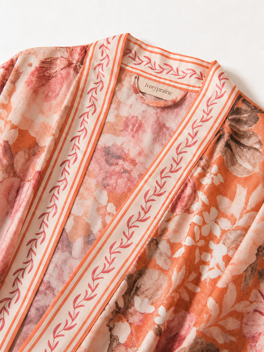 Coral Petal Garden Robe