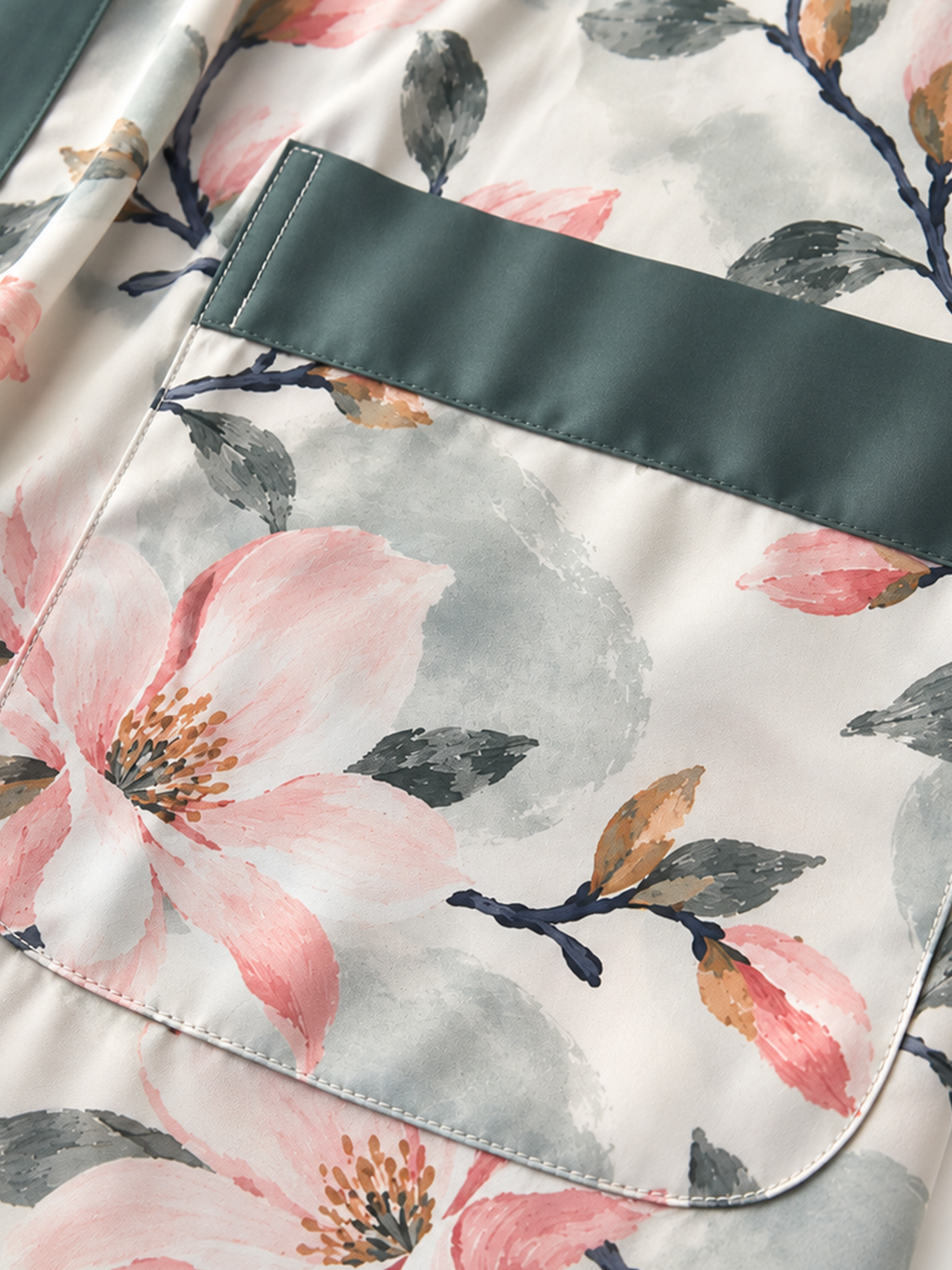 Sage Blossom Short Robe