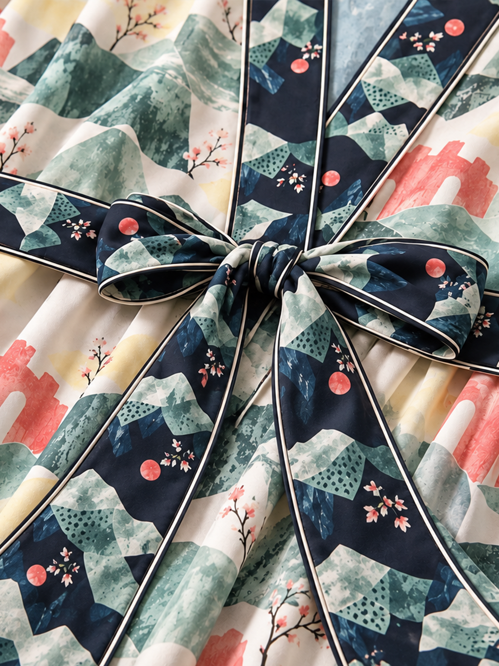 Misty Jade Garden Short Robe