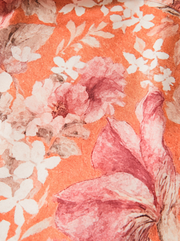 Coral Petal Garden Robe